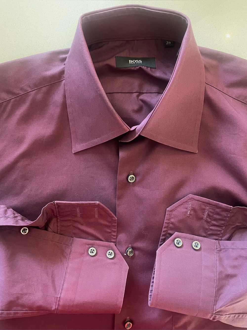 Hugo Boss - all cotton dress shirt Size 39 (15.5”neck)